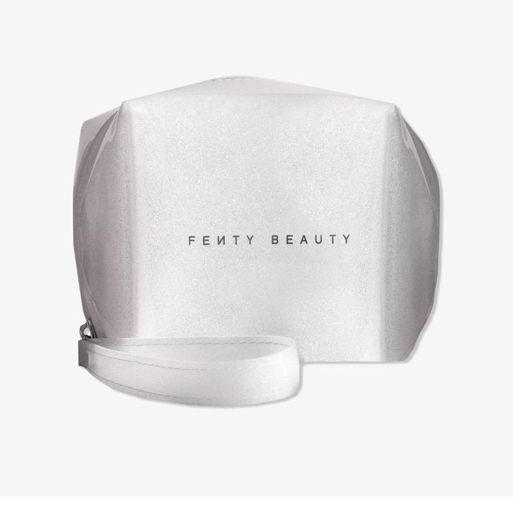 Fenty Beauty Shimmering White Makeup Pouch